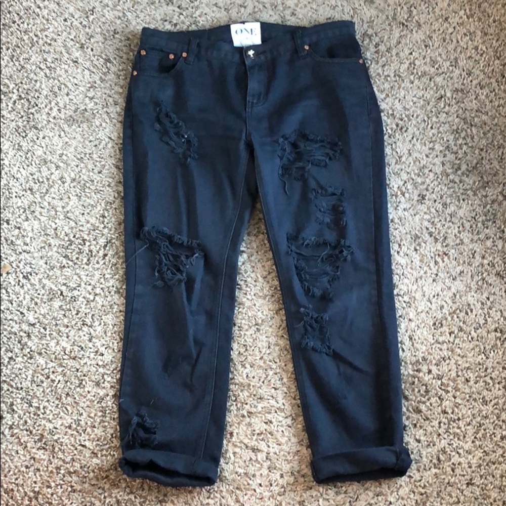 Black One Teaspoon Awesome Baggies sz 30